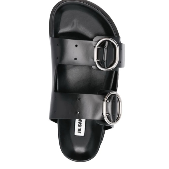 Jil Sander Black Double-Buckle Sandals - Picture 1 of 4